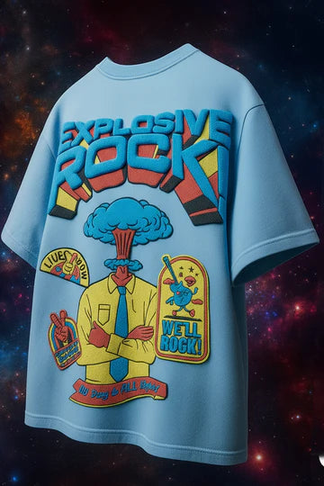 Explosive Dutch Canal Oversized Puff Printed Exclusive T-shirt