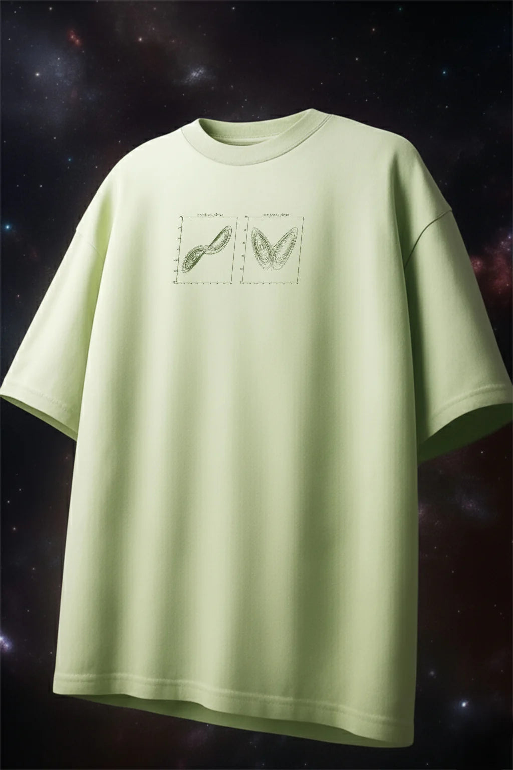 Butterfly Lime Green Oversized Puff Printed Exclusive T-shirt