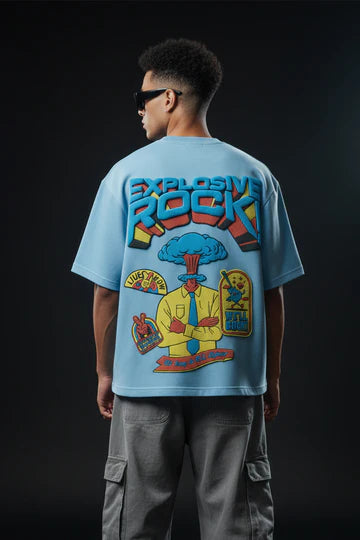 Explosive Dutch Canal Oversized Puff Printed Exclusive T-shirt